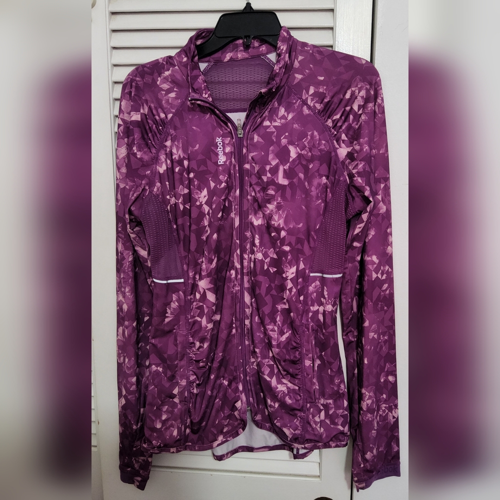 10 / $10 Reebok Purple  Zipper  Lightweight Tie-Dye